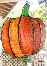Load image into Gallery viewer, Pumpkin Stained Glass Suncatcher
