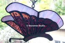 Load image into Gallery viewer, Blue Butterfly Stained Glass Suncatcher
