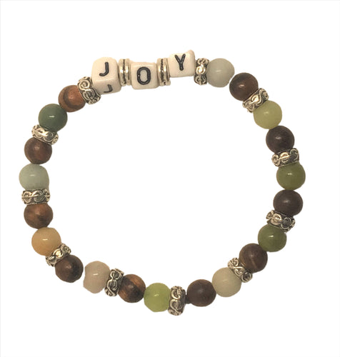 Joy multicolored jade yoga bracelet