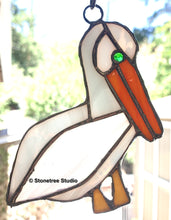 Load image into Gallery viewer, Pelican Stained Glass Suncatcher/Ornament
