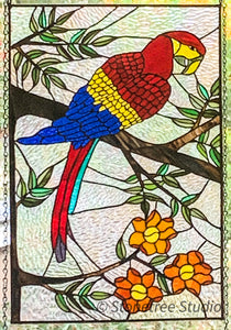 Marvelous Macaw Stained Glass