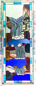 Waterfall Stained Glass Panel