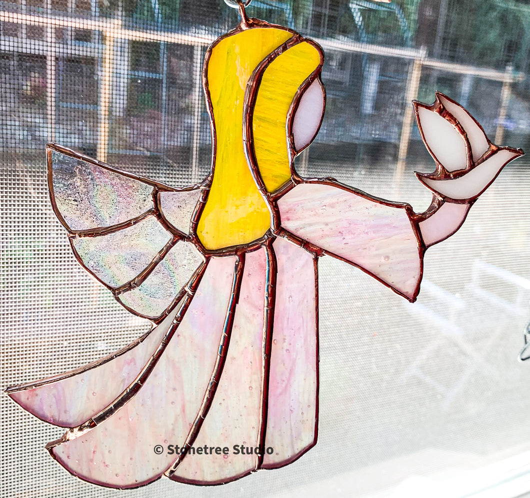 Angel Stained Glass Suncatcher (3 colors)