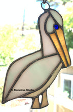 Load image into Gallery viewer, Pelican Stained Glass Suncatcher/Ornament
