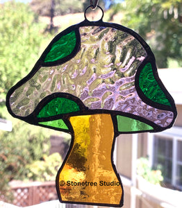 Mushroom Stained Glass Suncatcher (with variations)