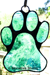 Dog Paw Suncatcher/Ornament (with variations)