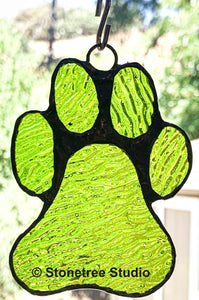 Dog Paw Suncatcher/Ornament (with variations)