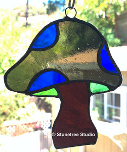 Mushroom Stained Glass Suncatcher (with variations)