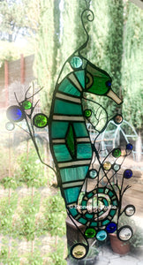 Seahorse Stained Glass Suncatcher