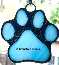 Load image into Gallery viewer, Puppy Paws Stained Glass Suncatcher/Ornament (with variations)
