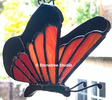 Load image into Gallery viewer, Blue Butterfly Stained Glass Suncatcher
