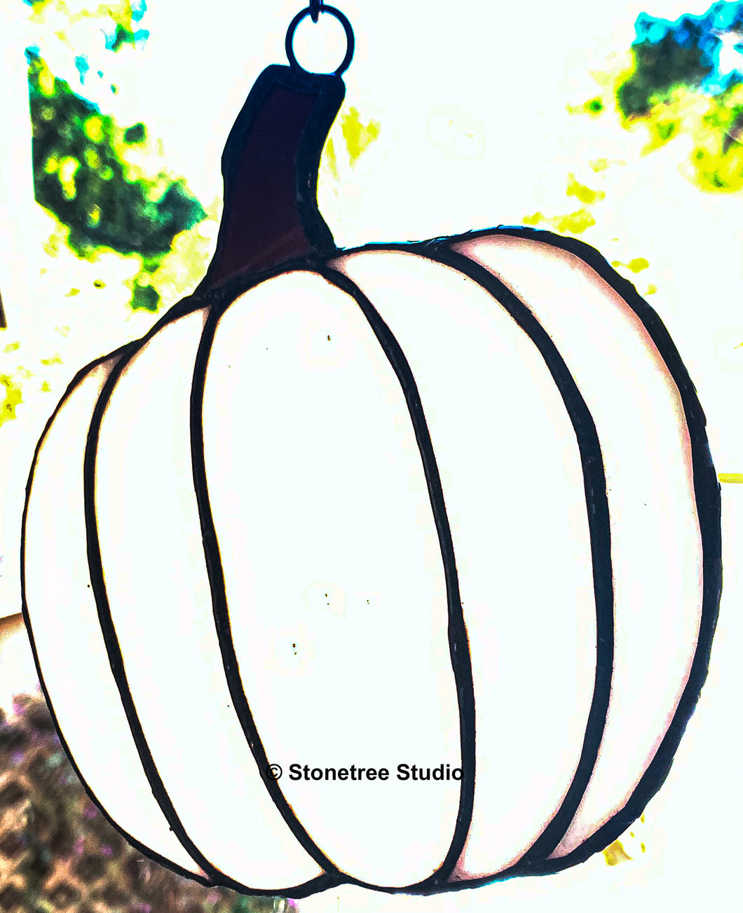 White Pumpkin Suncatcher (with variations)