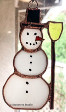 Load image into Gallery viewer, Stained Glass Snowman Suncatcher/Ornament (with variations)
