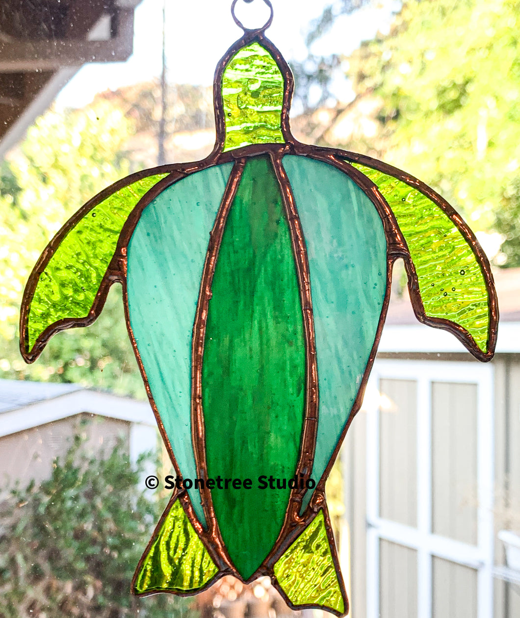 Stained Glass Sea Turtle Suncatcher (with variations)