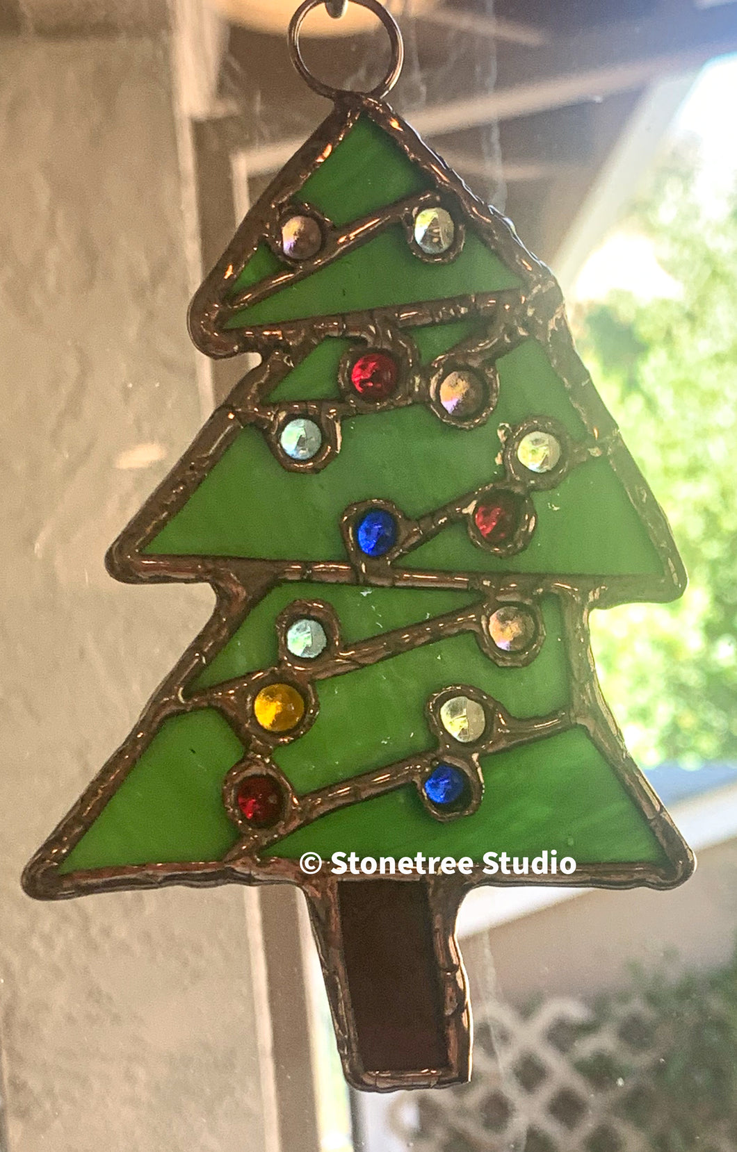 Christmas Tree Stained Glass Suncatcher/Ornament