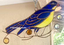 Load image into Gallery viewer, Cheerful Bluebird on Branch Suncatcher
