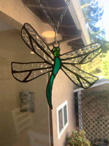 Dragonfly Stained Glass Suncatcher/Ornament (with variations)