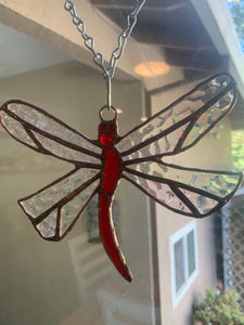 Dragonfly Stained Glass Suncatcher/Ornament (with variations)