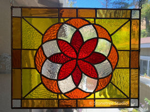 Sunpetal stained glass