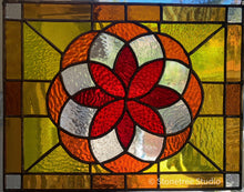 Load image into Gallery viewer, Red, yellow, orange stained glass
