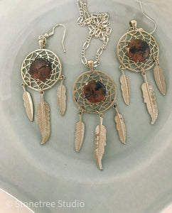 Hippie Necklace and Earrings Set