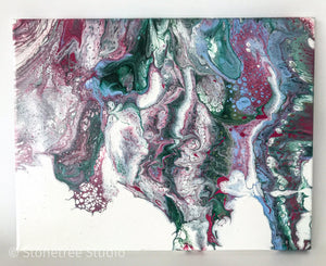 purple green blue abstract painting